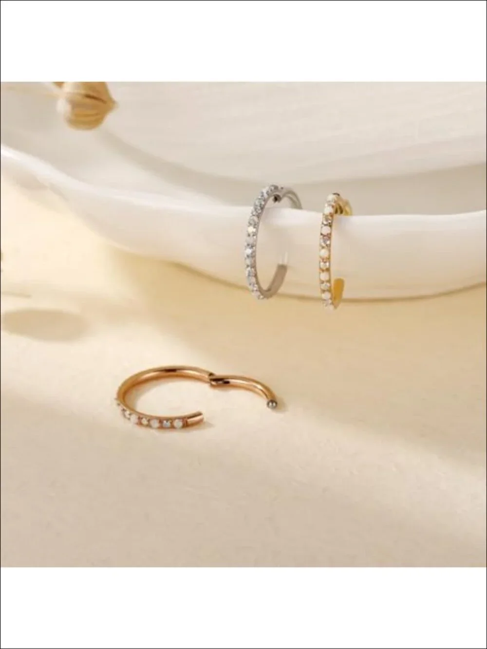 316L Surgical Steel Nose Ring Hoop 16G Daith Helix Cartilage Earring